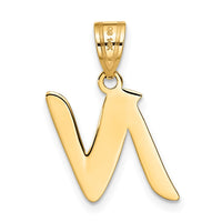 Load image into Gallery viewer, 14k Polished Script Letter N Initial Pendant
