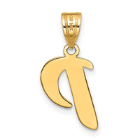 Load image into Gallery viewer, 14k Polished Script Letter P Initial Pendant
