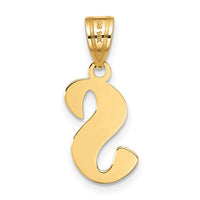 Load image into Gallery viewer, 14k Polished Script Letter S Initial Pendant
