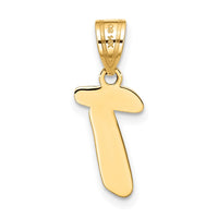 Load image into Gallery viewer, 14k Polished Script Letter T Initial Pendant
