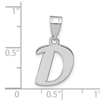 Load image into Gallery viewer, 14kw Polished Script Letter D Initial Pendant
