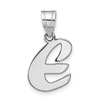 Load image into Gallery viewer, 14kw Polished Script Letter E Initial Pendant
