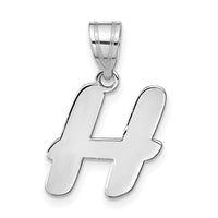 Load image into Gallery viewer, 14kw Polished Script Letter H Initial Pendant

