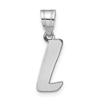 Load image into Gallery viewer, 14kw Polished Script Letter L Initial Pendant
