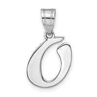 Load image into Gallery viewer, 14kw Polished Script Letter O Initial Pendant
