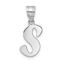 Load image into Gallery viewer, 14kw Polished Script Letter S Initial Pendant
