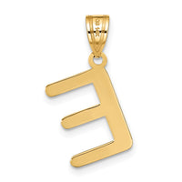Load image into Gallery viewer, 14k Polished Bubble Letter E Initial Pendant
