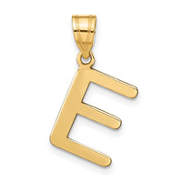 Load image into Gallery viewer, 14k Polished Bubble Letter E Initial Pendant
