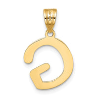 Load image into Gallery viewer, 14k Polished Bubble Letter G Initial Pendant
