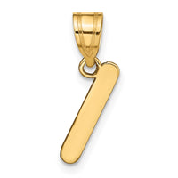Load image into Gallery viewer, 14k Polished Bubble Letter I Initial Pendant
