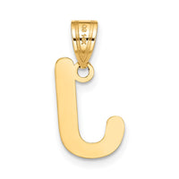 Load image into Gallery viewer, 14k Polished Bubble Letter J Initial Pendant
