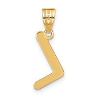 Load image into Gallery viewer, 14k Polished Bubble Letter L Initial Pendant
