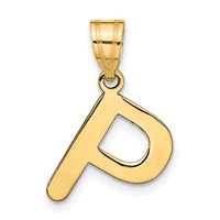 Load image into Gallery viewer, 14k Polished Bubble Letter P Initial Pendant
