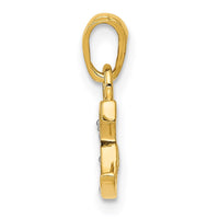 Load image into Gallery viewer, 14KY with Rhodium Diamond Letter C Initial Pendant
