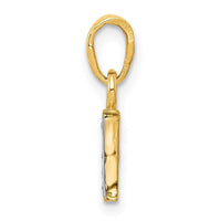 Load image into Gallery viewer, 14KY with Rhodium Diamond Letter I Initial Pendant
