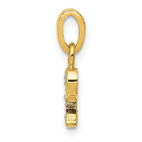 Load image into Gallery viewer, 14KY with Rhodium Diamond Letter P Initial Pendant
