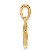 Load image into Gallery viewer, 14KY with Rhodium Diamond Letter T Initial Pendant
