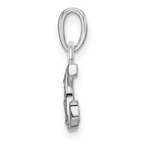 Load image into Gallery viewer, 14KW Rhodium-plated Diamond Letter G Initial Pendant
