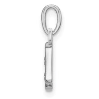 Load image into Gallery viewer, 14KW Rhodium-plated Diamond Letter H Initial Pendant
