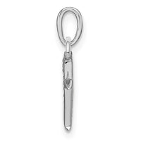 Load image into Gallery viewer, 14KW Rhodium-plated Diamond Letter M Initial Pendant
