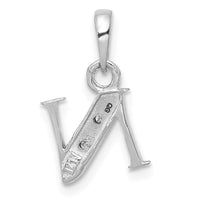 Load image into Gallery viewer, 14KW Rhodium-plated Diamond Letter N Initial Pendant
