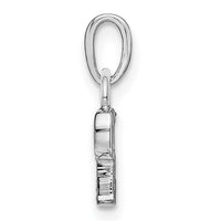 Load image into Gallery viewer, 14KW Rhodium-plated Diamond Letter P Initial Pendant
