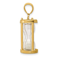 Load image into Gallery viewer, 14k Polished 3-D Plastic Hourglass w/ Beads Charm
