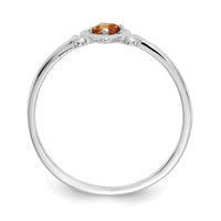 Load image into Gallery viewer, 14K White Gold Citrine Birthstone Heart Ring
