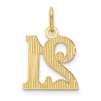 Load image into Gallery viewer, 14k Diamond-cut 21 Pendant
