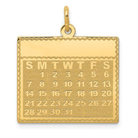 Load image into Gallery viewer, 14k Monday the First Day Calendar Pendant
