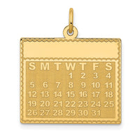Load image into Gallery viewer, 14k Wednesday the First Day Calendar Pendant
