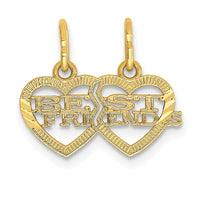 Load image into Gallery viewer, 14k Double Heart BEST FRIENDS Break-apart Charm
