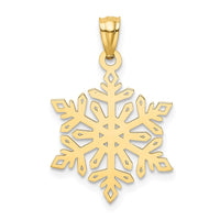 Load image into Gallery viewer, 14k Diamond -Cut Snowflake Pendant
