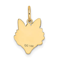 Load image into Gallery viewer, 14k Polished Fox Head Charm
