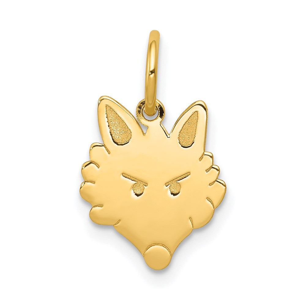 14k Polished Fox Head Charm