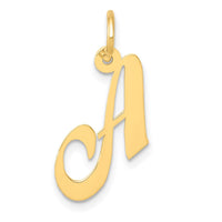 Load image into Gallery viewer, 14K Small Fancy Script Letter A Initial Charm
