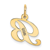 Load image into Gallery viewer, 14K Small Fancy Script Letter B Initial Charm
