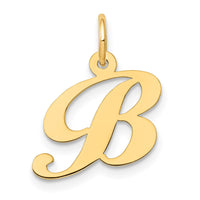 Load image into Gallery viewer, 14K Small Fancy Script Letter B Initial Charm
