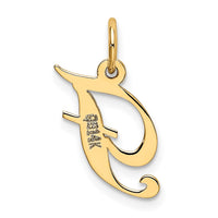 Load image into Gallery viewer, 14K Small Fancy Script Letter F Initial Charm
