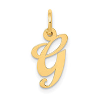 Load image into Gallery viewer, 14K Small Fancy Script Letter G Initial Charm
