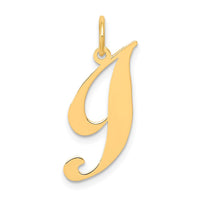 Load image into Gallery viewer, 14K Small Fancy Script Letter I Initial Charm
