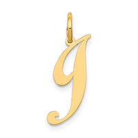 Load image into Gallery viewer, 14K Small Fancy Script Letter J Initial Charm
