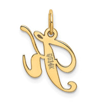 Load image into Gallery viewer, 14K Small Fancy Script Letter K Initial Charm
