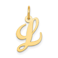 Load image into Gallery viewer, 14K Small Fancy Script Letter L Initial Charm
