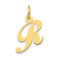 Load image into Gallery viewer, 14K Small Fancy Script Letter R Initial Charm
