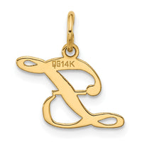Load image into Gallery viewer, 14K Small Fancy Script Letter Z Initial Charm
