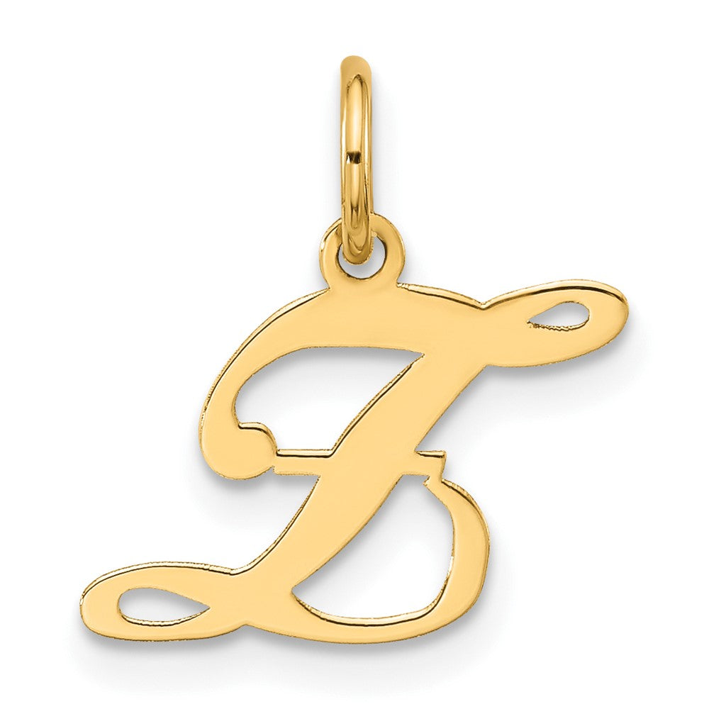 14K Small Fancy Script Letter Z Initial Charm