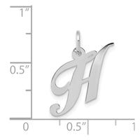 Load image into Gallery viewer, 14k White Gold Small Fancy Script Letter H Initial Charm
