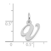 Load image into Gallery viewer, 14k White Gold Small Fancy Script Letter V Initial Charm
