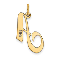 Load image into Gallery viewer, 14K Medium Fancy Script Letter A Initial Charm
